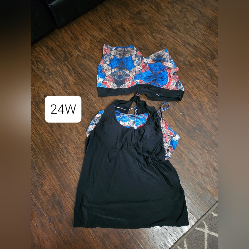New swimming tankini 3 piece set size  24w